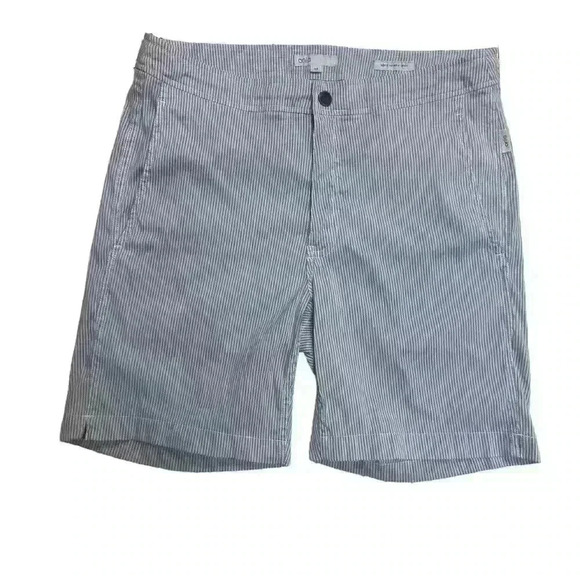 Onia Mens Swim Trunks Board Shorts Size 34 Calder 7.5” Light Grey White Stripe - Picture 6 of 11